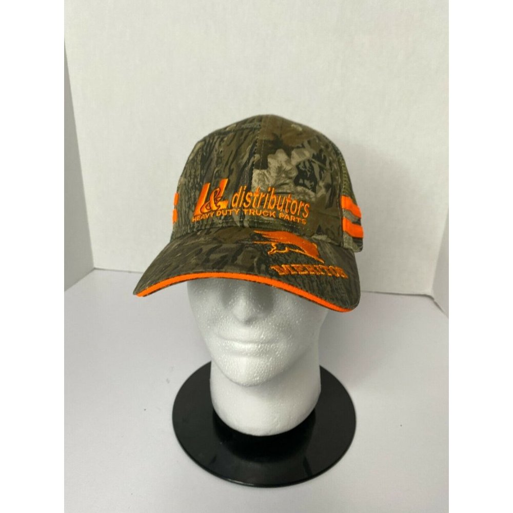 L&L Distributors Heavy Duty Truck Parts Trucker Hat w 2 stripes Camo Meritor - Picture 8 of 10